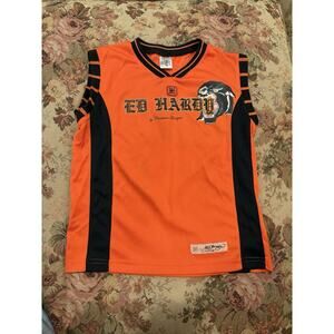Ed Hardy by Christian Audigier Kids size 6 7  Sleeveless Top Orange Black Tiger